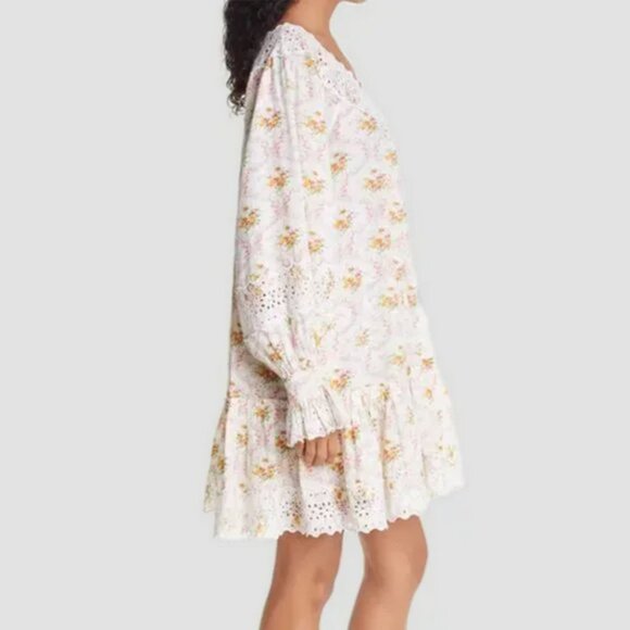 ByTiMo Floral Long Sleeve Shift Minidress - Picture 2 of 7